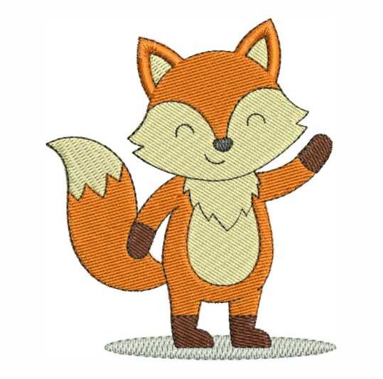 Matriz de Bordado Raposinha Amiga Raposa 000008