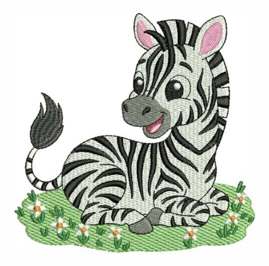 Matriz de Bordado Zebrinha Feliz Zebra 000014