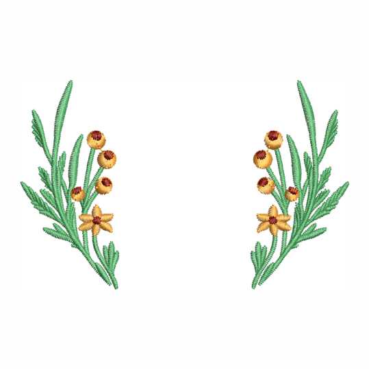 Ramos de flores bordado elegante design floral para máquina de bordar