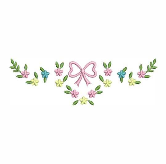 Matriz de Bordado Ramos de Flores Delicado 000017