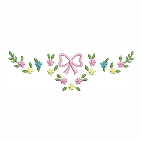 Bordado de ramos de flores delicados com estilo suave para máquina de bordar