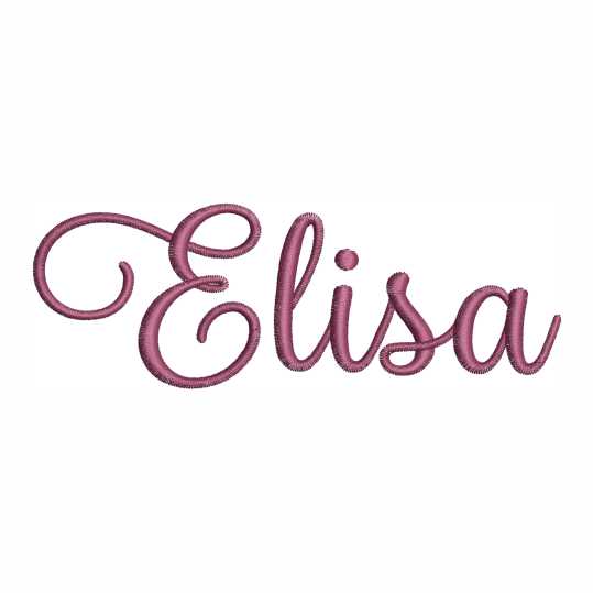 Nome Elisa em bordado personalizado elegante para máquina de bordar