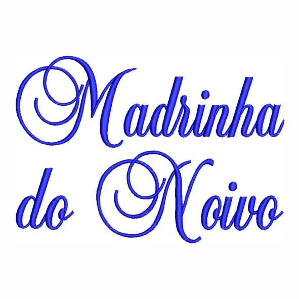Bordado Madrinha do Noivo sofisticado para máquina de bordar