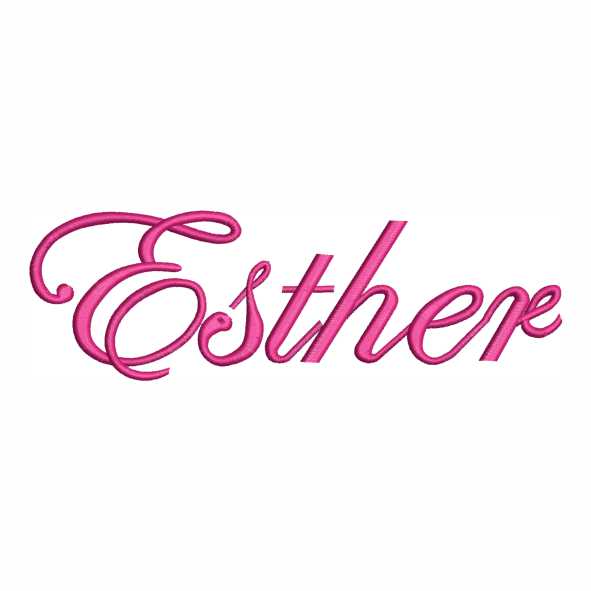 Bordado nome Esther delicado para máquina de bordar
