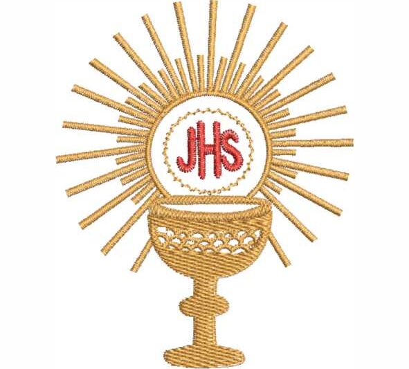 Matriz de Bordado Eucaristia Cálice sol JHS 000033