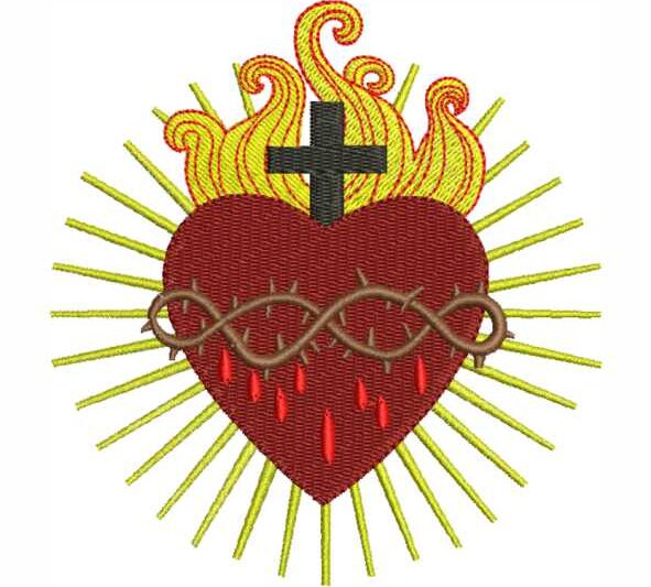 Matriz de Bordado Sagrado Coração de Jesus 000074