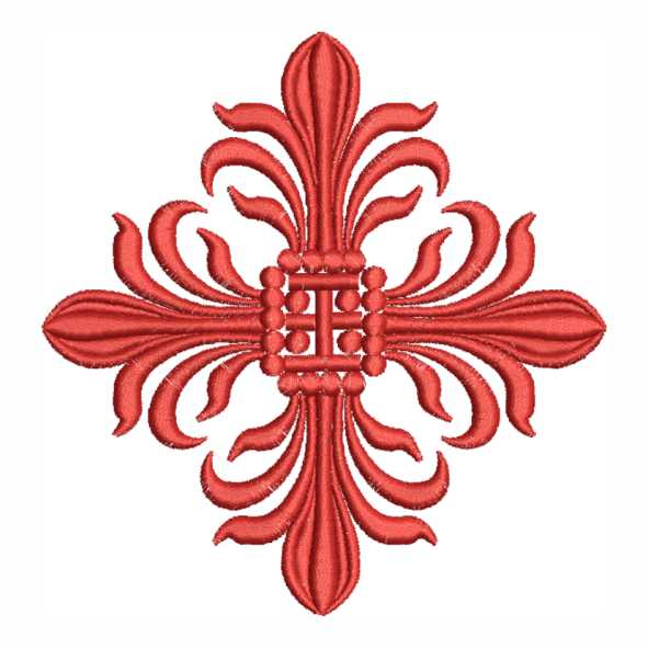 Matriz de bordado flor litúrgica representa florescer litúrgico com beleza, fé e harmonia em cada detalhe delicado