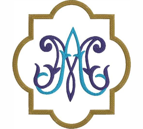 Matriz de Bordado Liturgia Ave Maria Litúrgico Mariano 000081