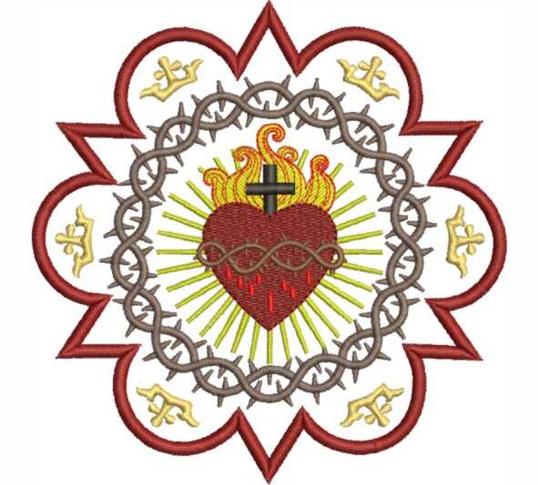 Matriz de Bordado Sagrado Coração de Jesus 000090