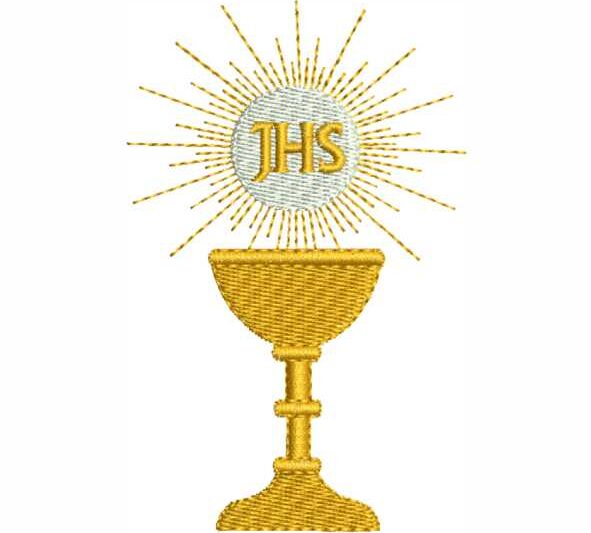 Matriz de Bordado JHS Eucaristia Cálice Sol 000039